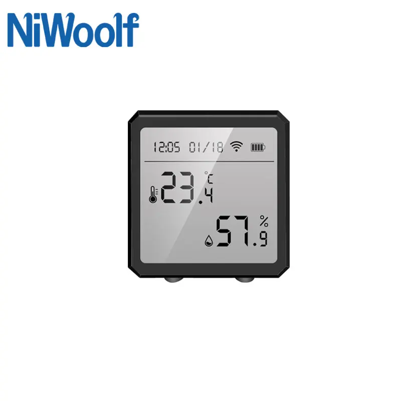 Tuya WIFI Temperature Humidity Sensor WIth LCD Display Indoor Smart Home Hygrometer Thermometer Detector Support Alexa Google