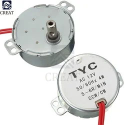 Moteur synchrone Pro TYC-50 12V 4W 50/60Hz, AC, moteur à faible bruit CW CCW 5/6RPM, moteur de plateau de four à micro-ondes