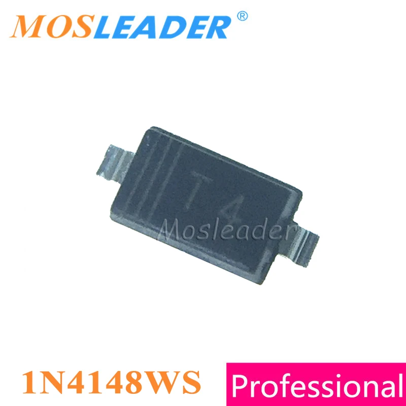 Mosleader 1N4148 T4 3000PCS SOD123 SOD323 SOD523 1N4148WS 1N4148WT 1206 0805 0603 4148 100V 0.15A 150mA Chinese High quality