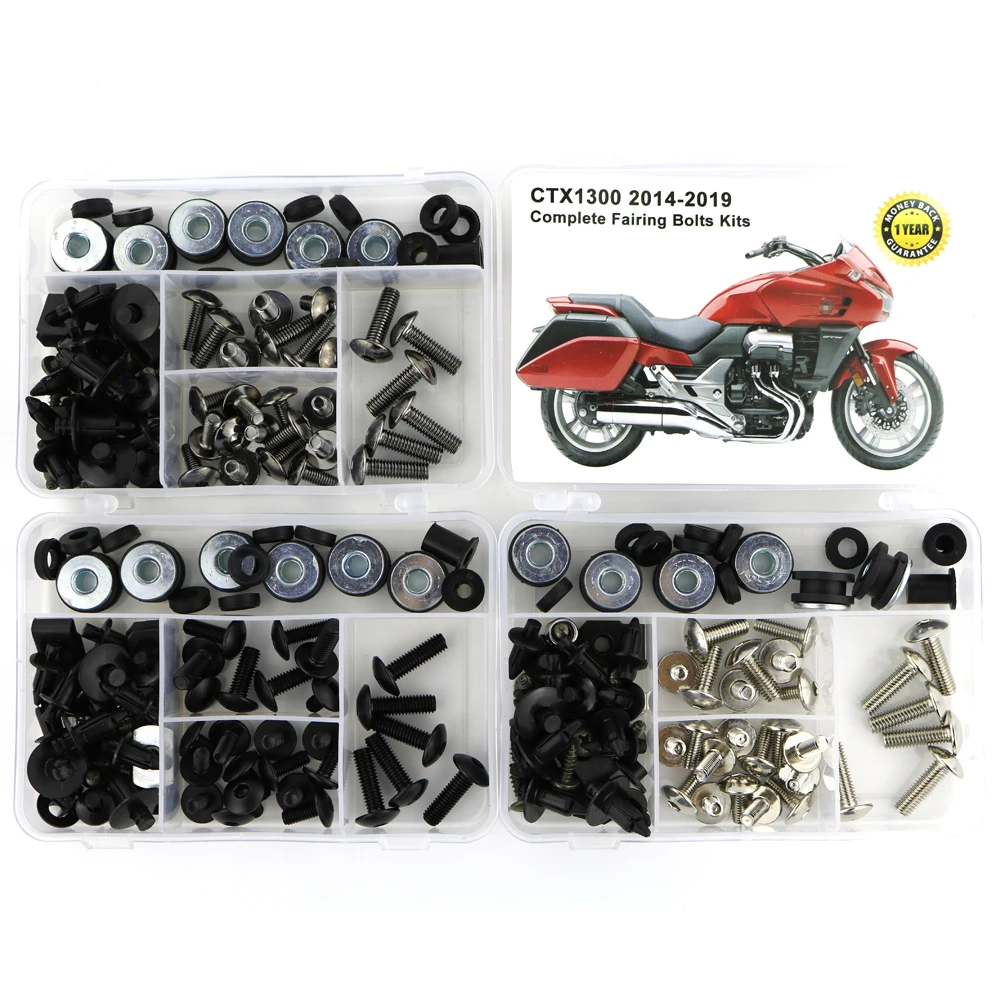 

Fit For Honda CTX1300 CTX 1300 2014-2016 2017 2018 2019 Motorcycle Full Fairing Bolts Kits Screws Washer Nuts Fastener Steel