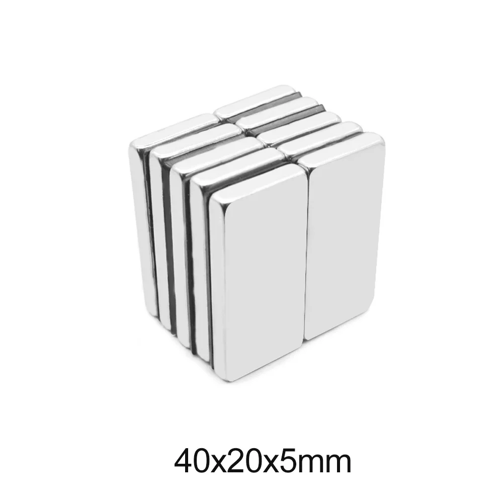 

1/2/5/10/15PCS 40x20x5mm Quadrate Rare Earth Neodymium Magnet N35 Block Strong Powerful Magnets 40x20x5 Permanent Magnet 40*20*5