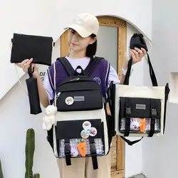 Schoolbag female ins style Korean elementary school campus cute fashion junior high school high school large-capacity backpack