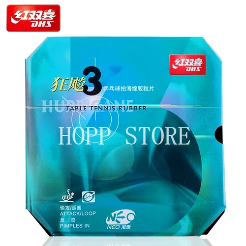 DHS Hurricane 3 neo tenis de mesa goma original pips-in Hurricane-3 neo DHS esponja de ping pong