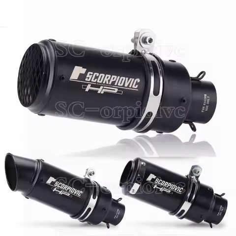 51mm 60mm Universal Black Motorcycle Exhaust Escape Modified Dirt Pit Bike Muffler R3 Z750 Z900 Z1000 S1000RR CBR600RR CBR1000RR