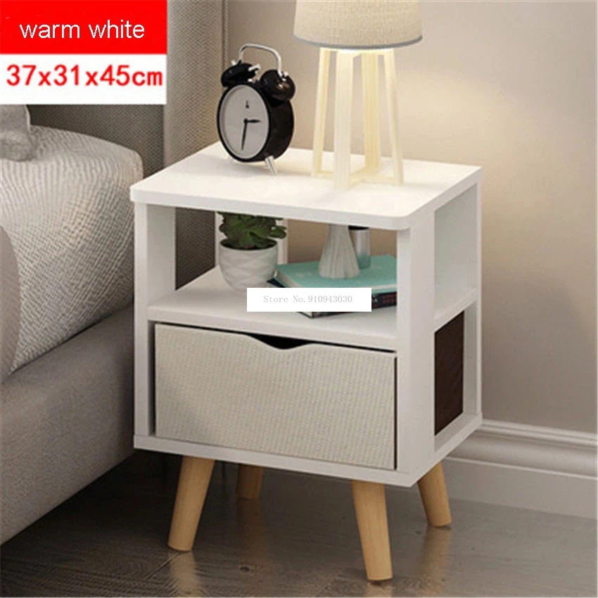 Simple Bedside Table Cabinet Bedroom Locker Economical Nordic Mini Small Apartment Bedroom Nightstands French Modern  Locker