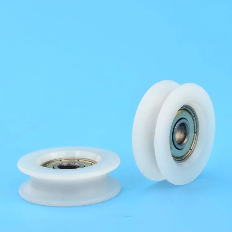 5pcs 6x31.5x10mm nylon U-shaped bearing roller pulley wheel R3mm V track guide groove roller wheel 626 bearing wheel