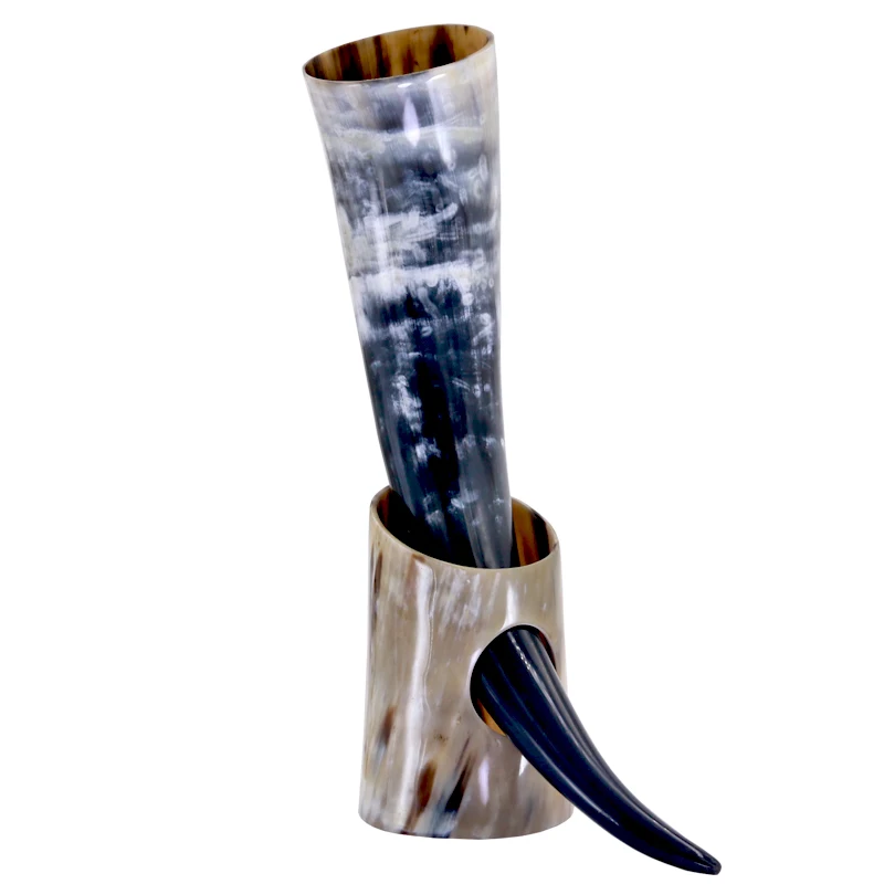 Handicrafts Viking Drinking Horn Cups Ale Beer Wine Goblet Chalice Tankard Ox Horn Beaker Vessels Viking Drinking Mug