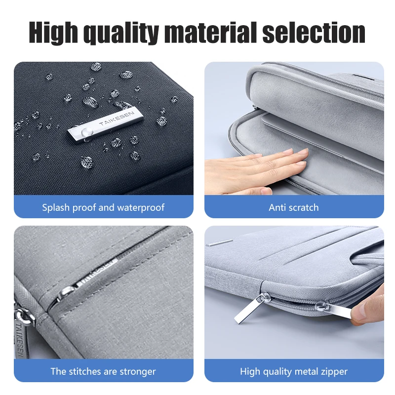 Funda impermeable para ordenador portátil, maletín de hombro para Macbook Air Pro 13 15, 13,3, 15,6, 14 pulgadas