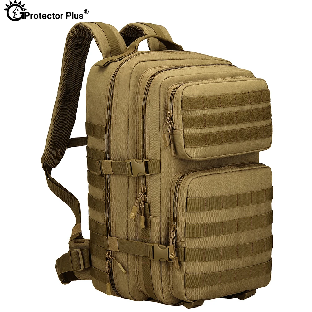 Protector PLUS-impermeável Tático Mochila Militar, Grande Capacidade, Desporto ao ar livre, Camo Mochila, Viagem, Camping, Saco Durável, 45L