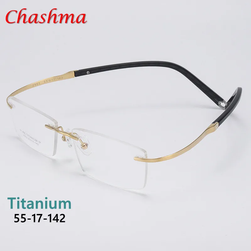 

Pure Titanium Rimless Glasses Frame Men Prescription Eyeglasses Germany Women Myopia Optical Frame Screwless Eyewear