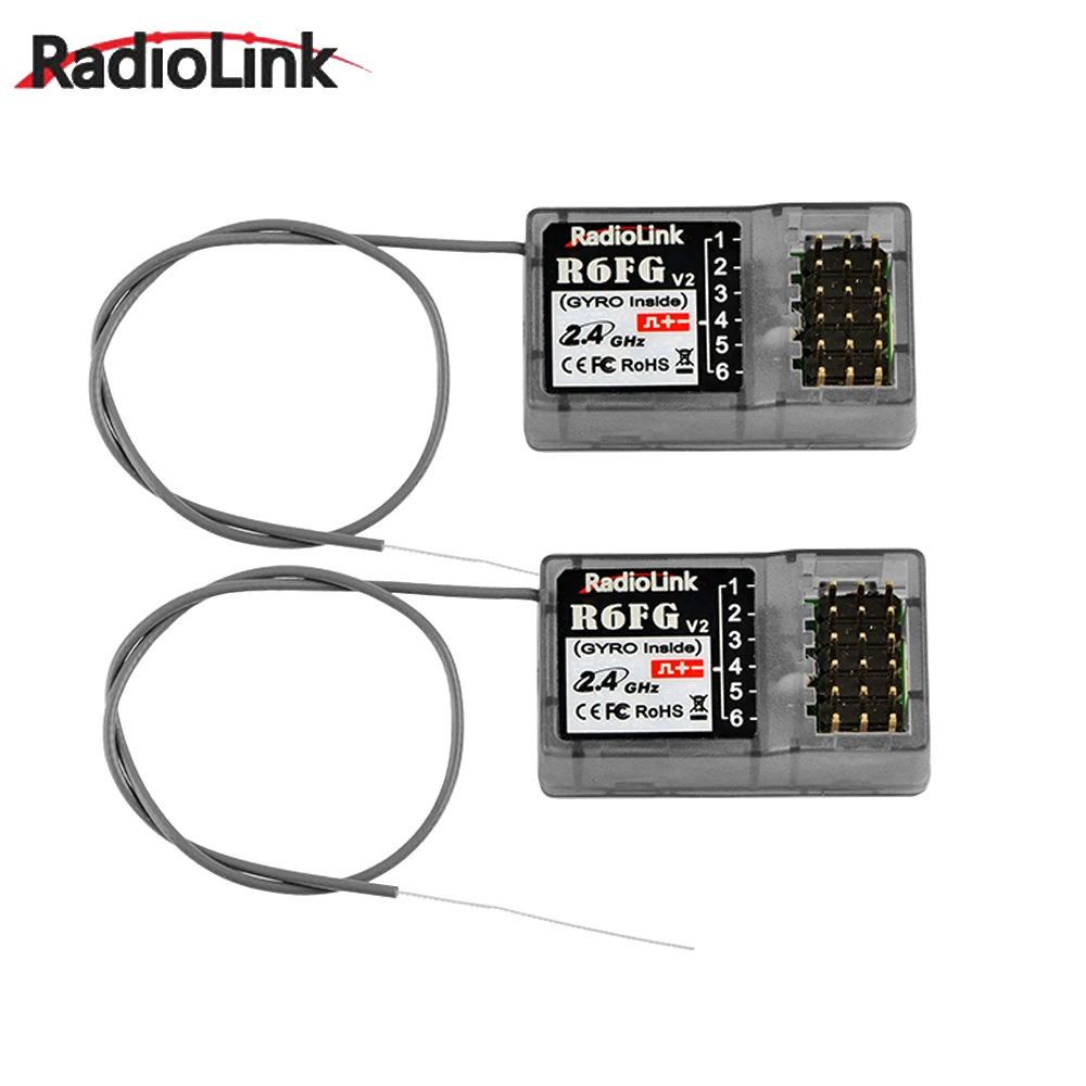 Radiolink R6FG 2.4GHz 6 Channel FHSS Receiver Radio Control System Gyro Integrant For RC4GS/RC3S/RC4G/T8FB Transmitter FPV Drone