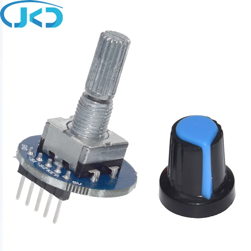 Rotary Encoder Module Voor Arduino Brick Sensor Ontwikkeling Ronde Audio Roterende Potentiometer Knop Cap EC11