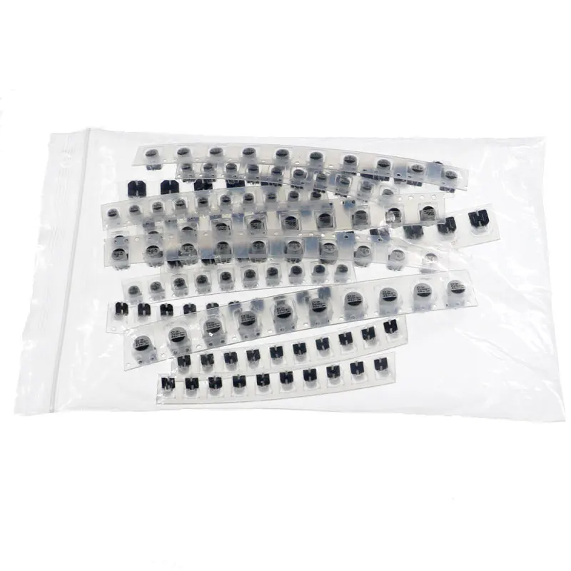 130pcs/lot 13values Each 10pcs 1uF-220uF SMD Aluminum Electrolytic Capacitor Assorted Kit Set Samples Kit