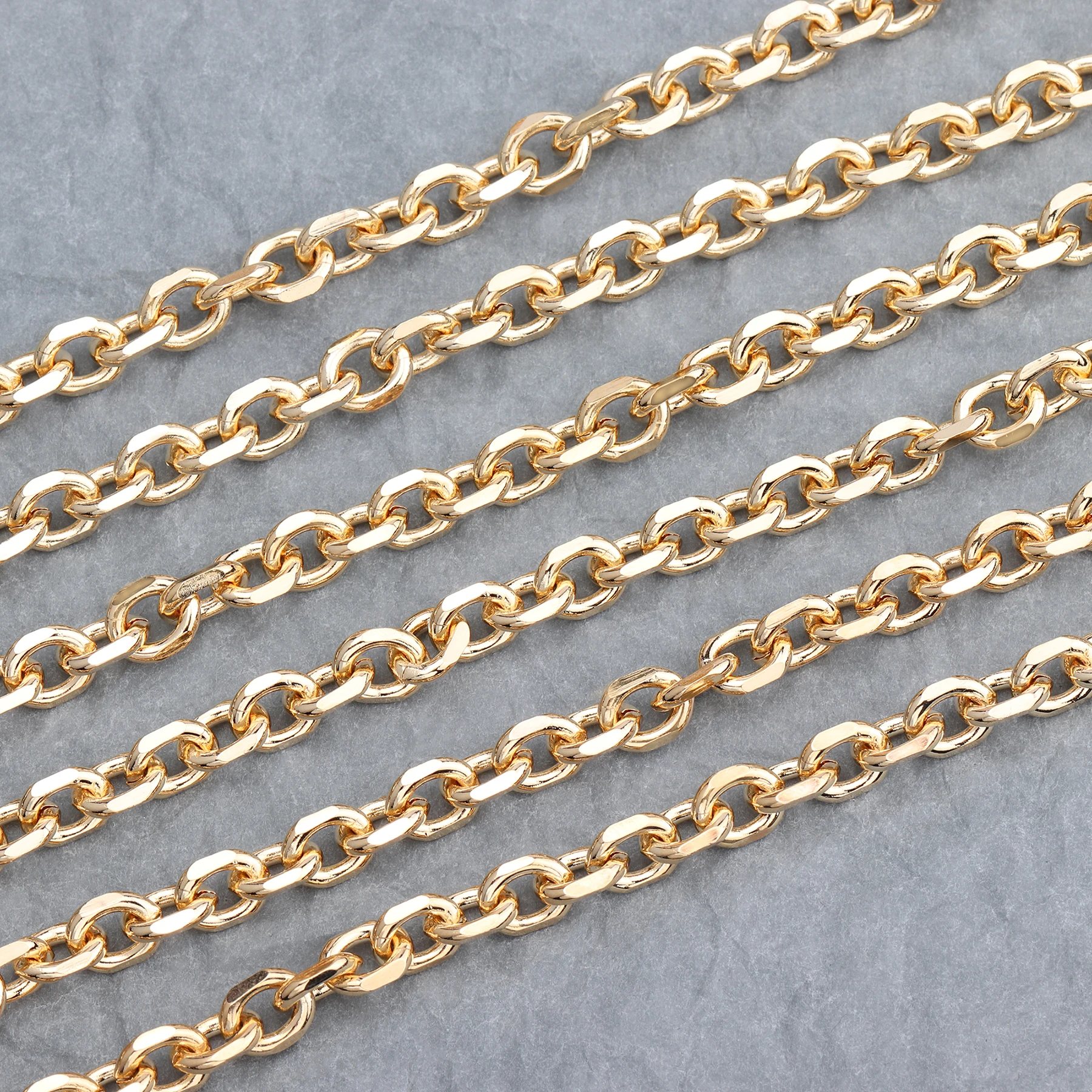 YEGUI C65,jewelry accessories,18k gold plated,0.3 microns,environmental protection,diy chain necklace,jewelry making,3m/lot