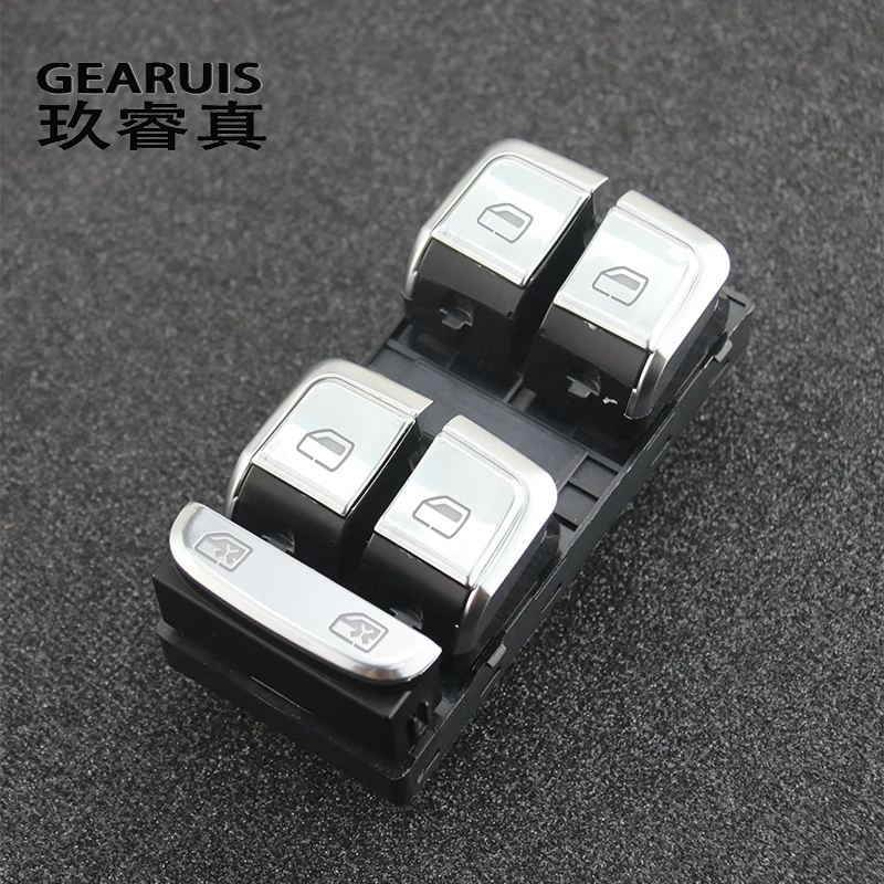 Car Styling For Audi A4 B8 S4 A5 S5 RS4 Interior Door Window Glass Switch Buttons Frame Covers Stickers Trim Auto Accessories