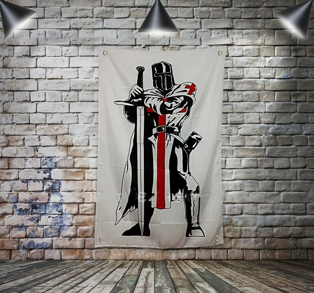 

Ancient Cross Legion Banners Flags Wall Art Knights Templar Posters Wall Hanging Ornaments Mural Canvas Painting Home Decoration