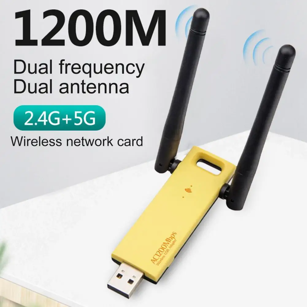 Mini Realtek 8812AU Wireless Dual Band 2.4GHz USB 3.0 WiFi Ethernet Adapter Dongle With Antenna for Windows XP/Vista/7/8/10