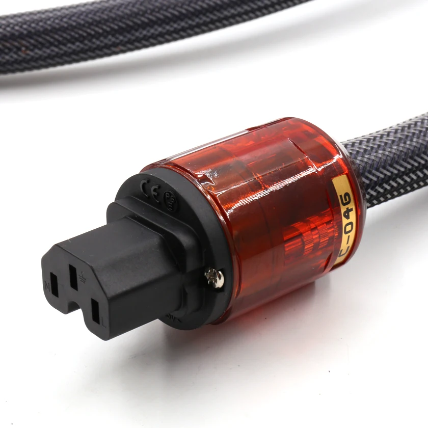 Hi-End OFC Copper EUR Power cable  P046E+C046 Schuko Power Cord Cable HIFI