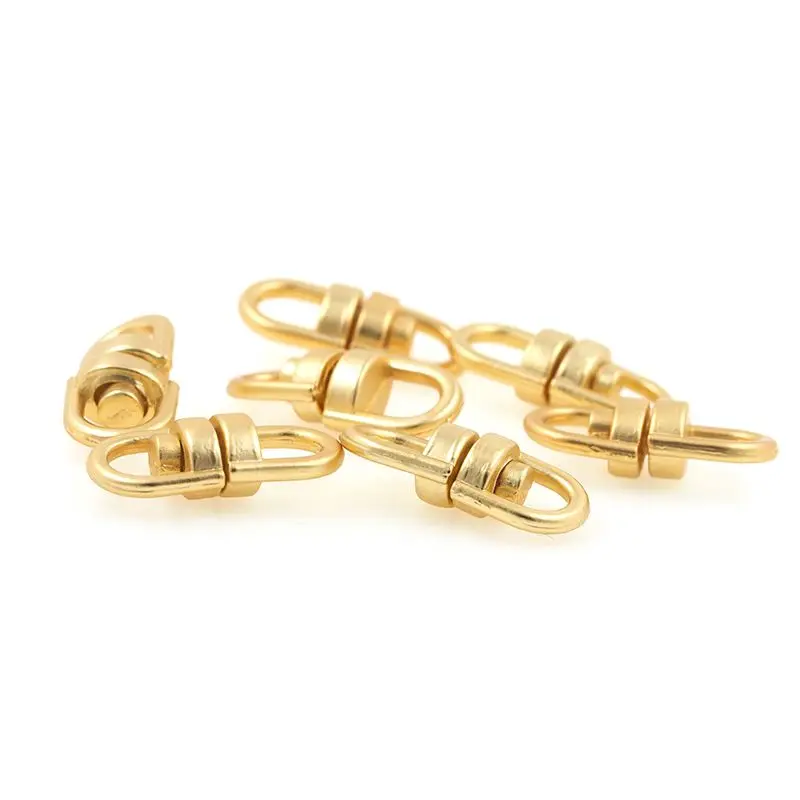 Swivel Connectors Brass Gold Key Buckle Charms Key Connectors For DIY Beads Jewelry Making