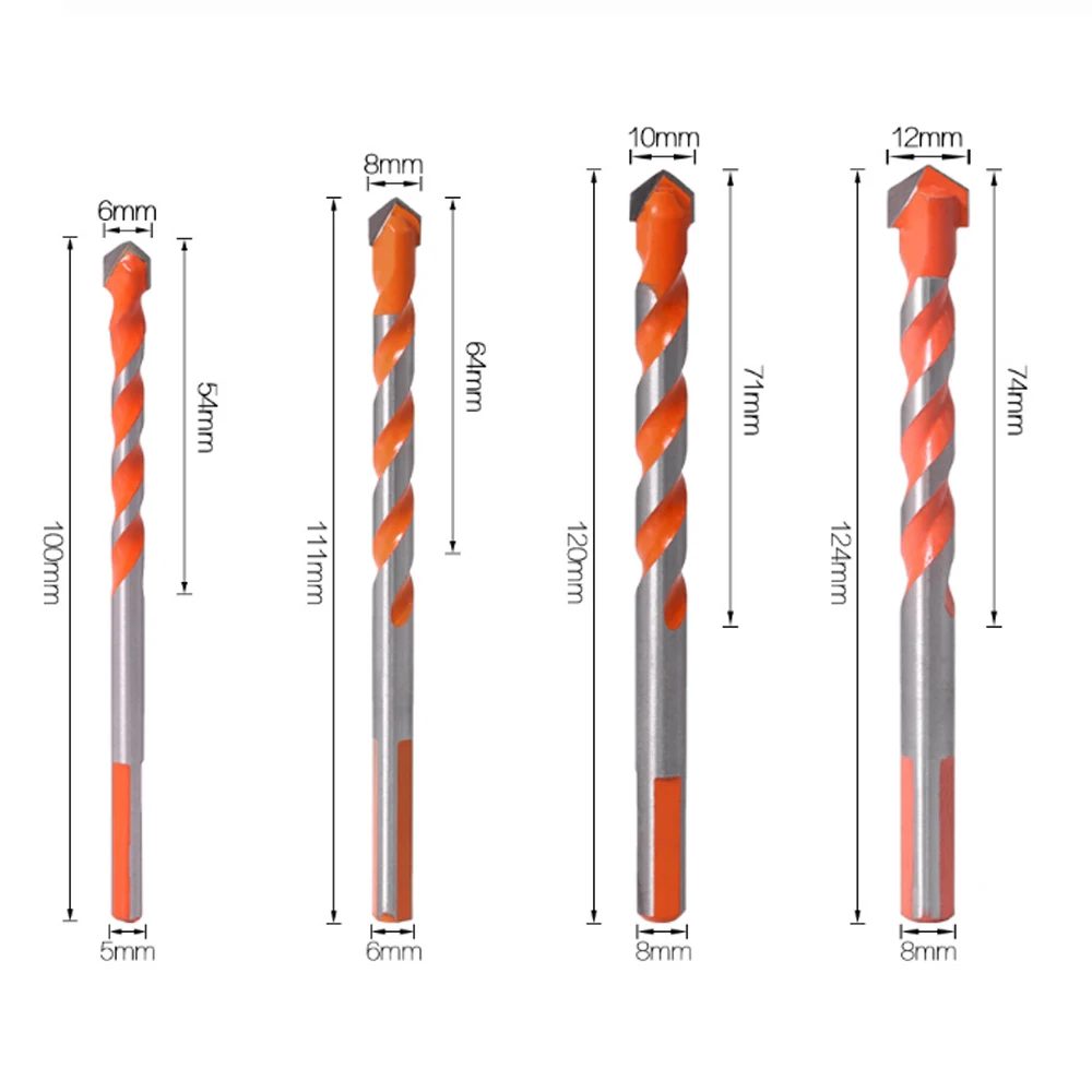 Hige qualità Professionale di carburo di punta da trapano in acciaio vetro piastrelle di cemento legno hole opener in acciaio inox 6-12 millimetri di metallo trapano