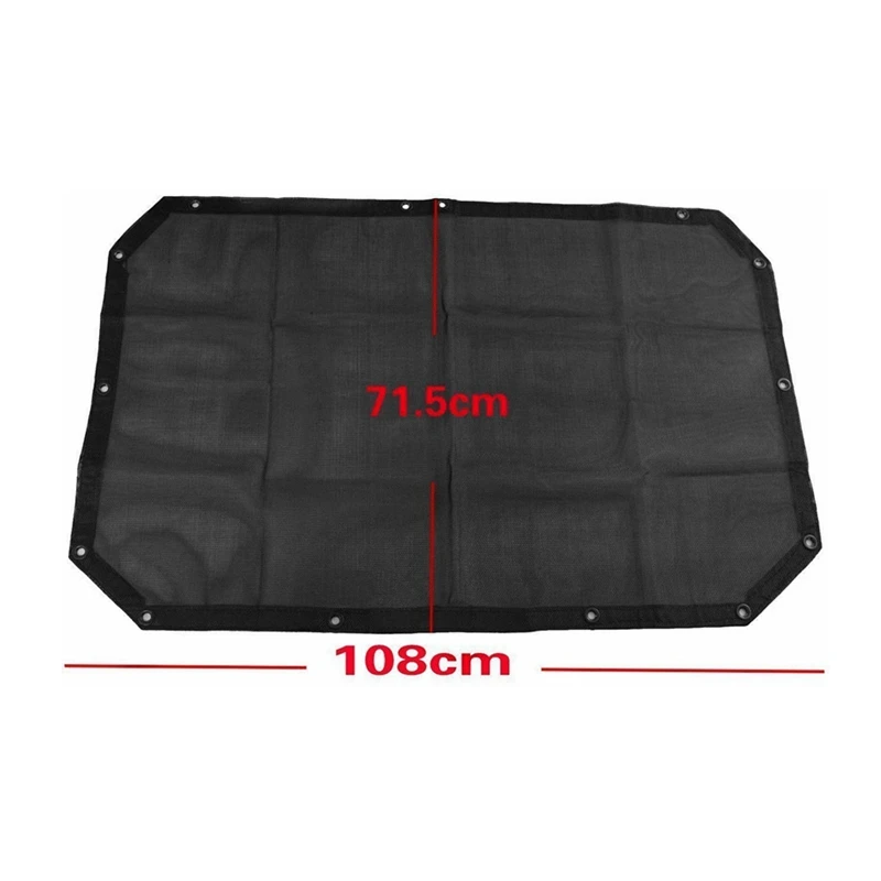 Sun Shade - Black Mesh FOR 2007-2018 Jeep Wrangler JK JKU 2-4Door Sun Shade Top Net Cover Black Roof Mesh
