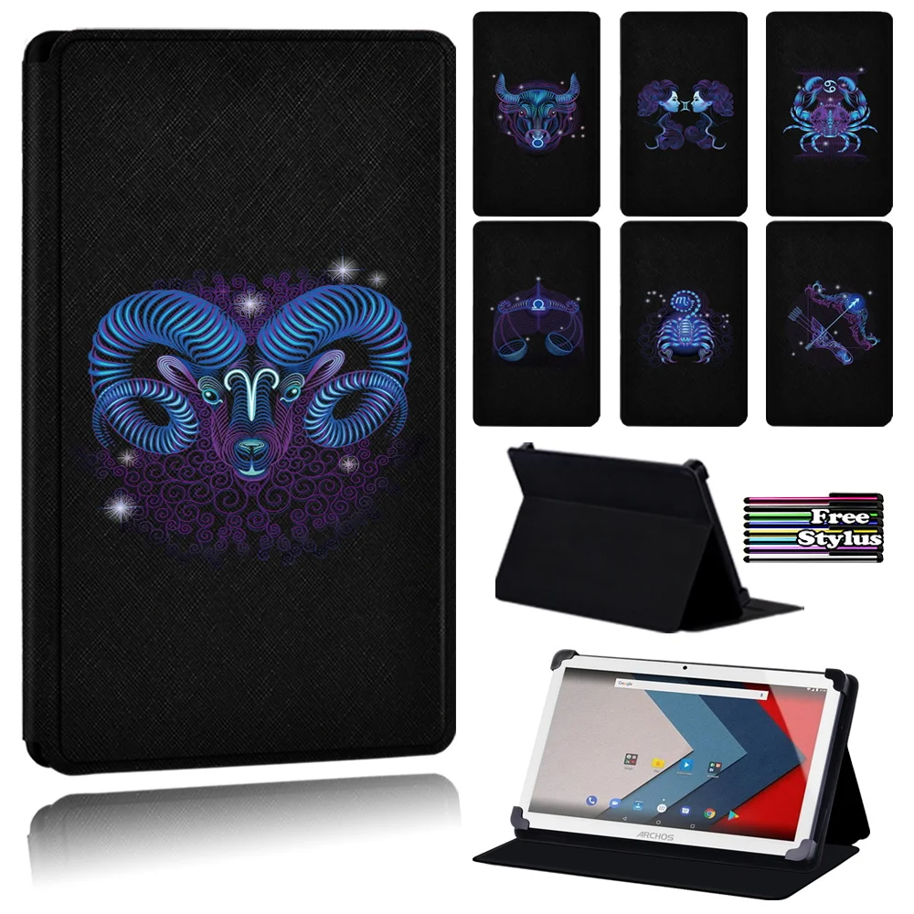 Zodiac Printing Flip Tablet Case for Archos 101 101b(101d Platinum/Oxygen)/101e Neon/Oxygen 101 S/access 101(3g/wifi)/Archos T80