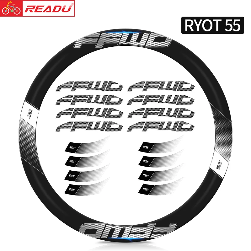 2022 FFWD RYOT 55 Wheel Sticker Road Bike Rim Stickers Bicycle Rim Wheels Stickers for Two Wheel Stickers Bike Accessories