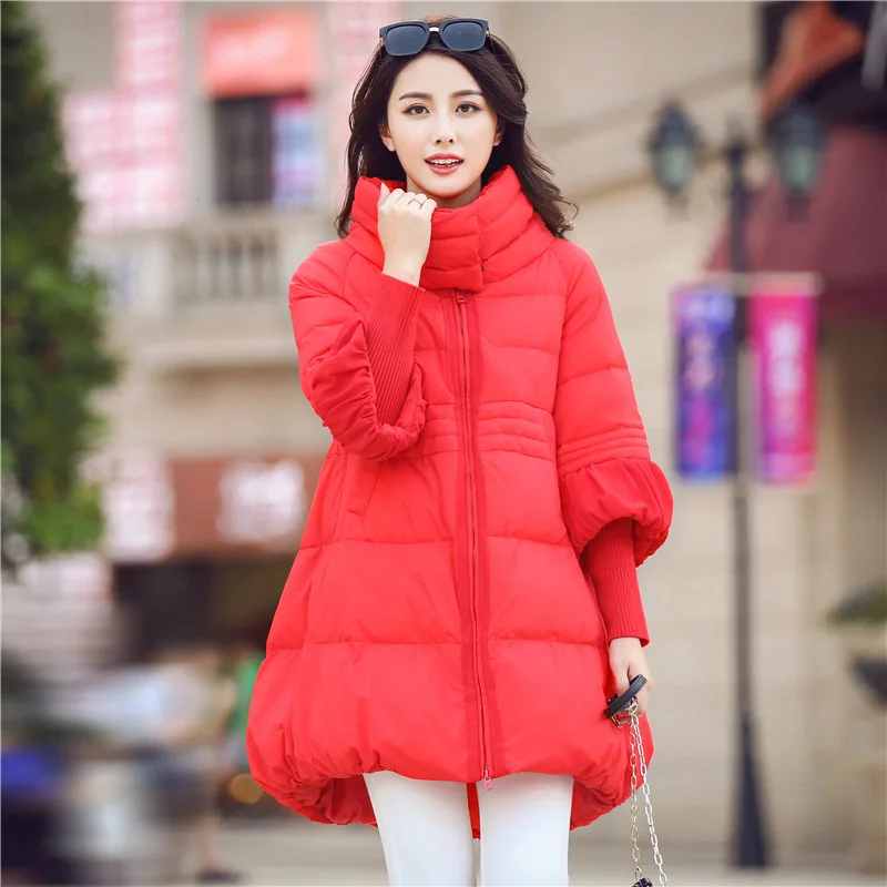 Parkas Warm Down & 2020 Winter Jacket Women Cotton Padded Overcoat Female Long abrigos mujer Fashion Cloak Coat AW0102