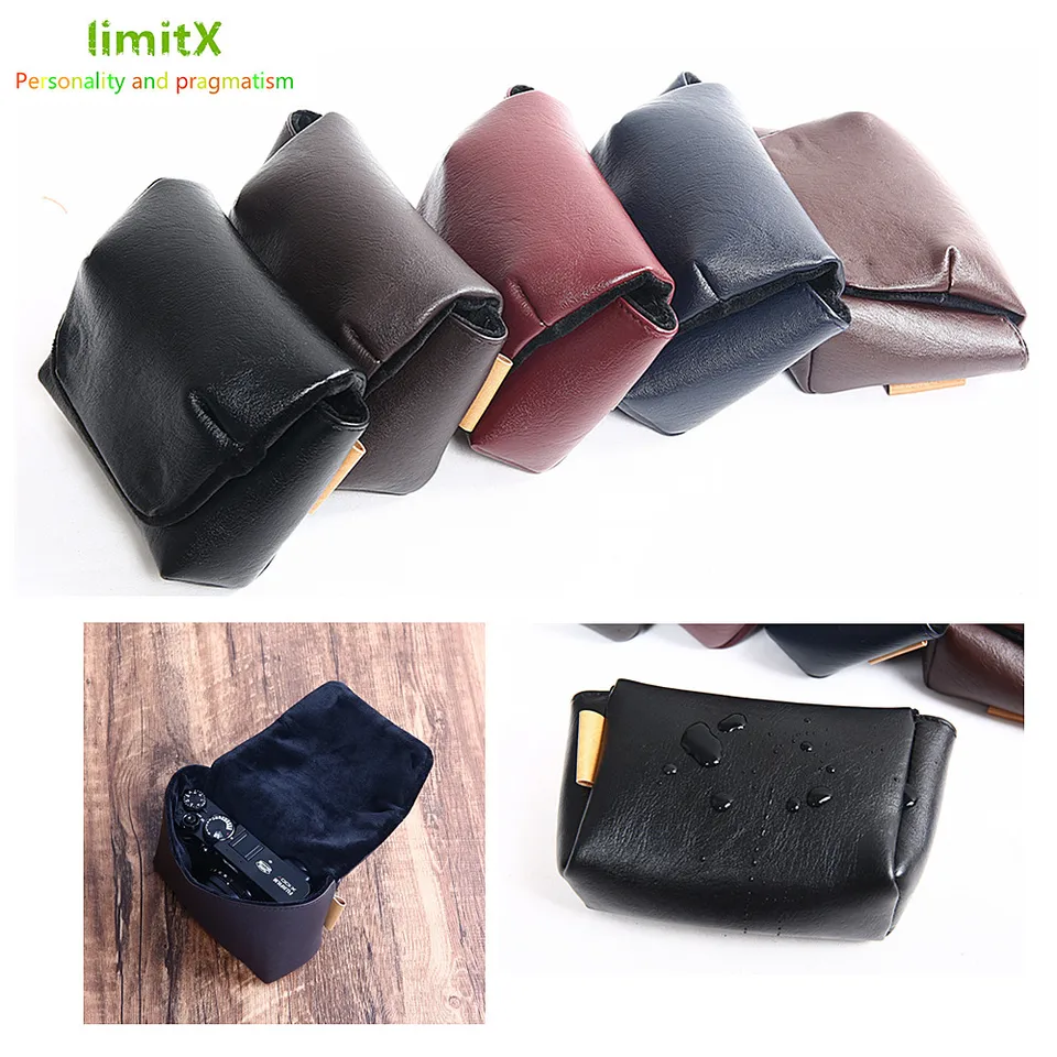 XF10 Case, Zakao Handgemaakte Echt Lederen Half Camera Case Bag Cover voor Fujifilm Fuji XF10 Bottom Opening Versie Met Hand Strap (zwart