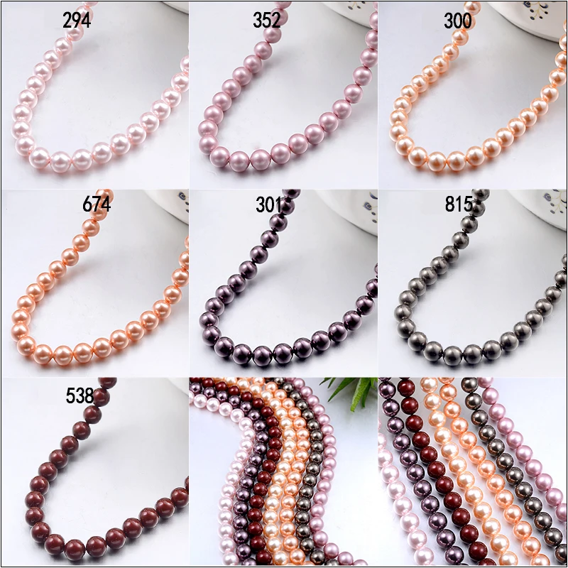 Crystal from Austria 5810 Round Pearl Bead With Full Drilled Hole Beading for DIY Bracelet Necklace Earring Jewelry Make Fitting