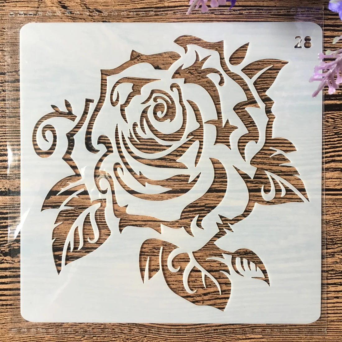 13cm Rose Flower  DIY Layering Stencils Wall Painting Scrapbook Coloring Embossing Album Decorative Card Template