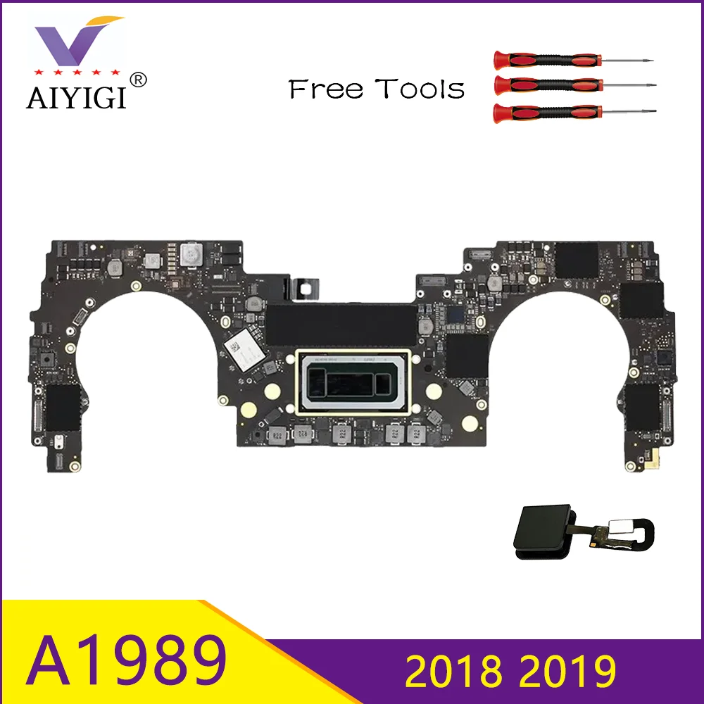 

Оригинальная протестированная материнская плата A1989 820-00850-A для MacBook Pro Retina 13 ", логическая плата i5 i7 8 Гб 16 Гб 2018 2019 года с Touch ID