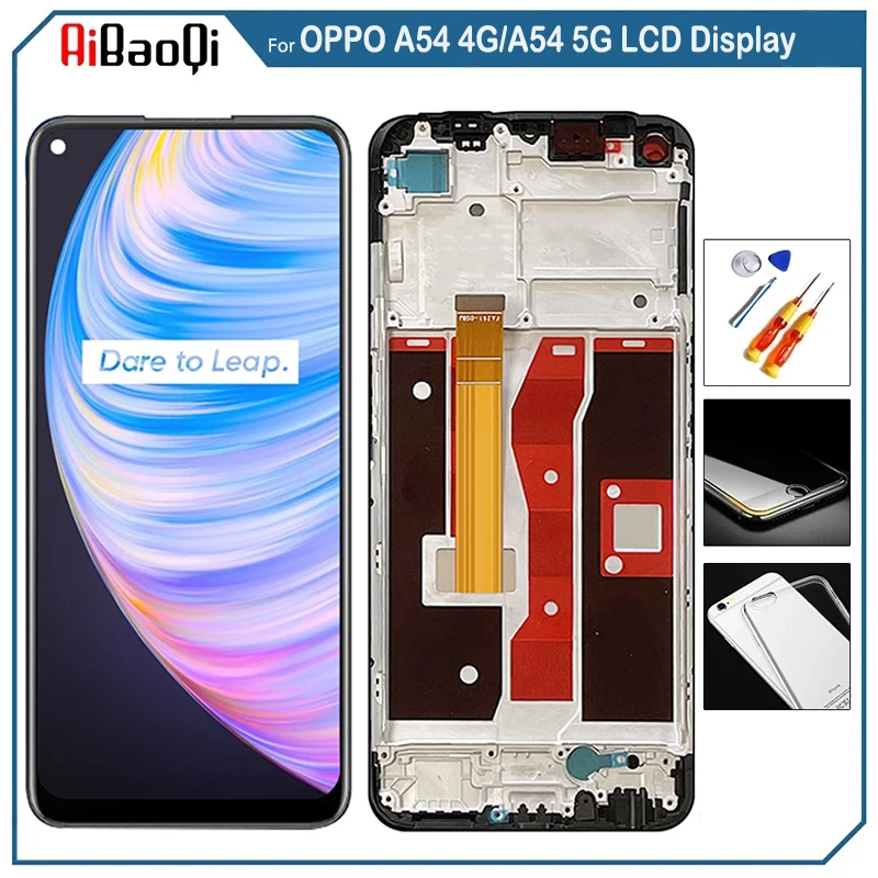 For OPPO A54 4G CPH2239 LCD Display Screen Touch Digitizer Assembly For OPPO A54 5G CPH2195 With Frame Replace