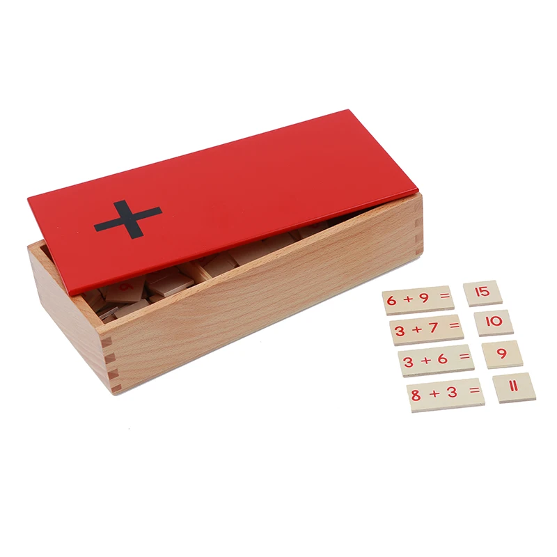 Houten Nummers Puzzel Box Kids Math Leren Speelgoed Montessor Wiskunde Voor Toevoegingen Toevoeging Oefeningen Kind Vroege Onderwijs