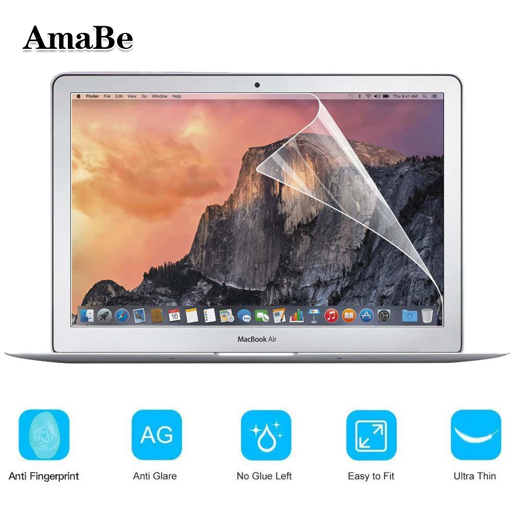 AmaBe For Apple Macbook Air 11 Inch (A1370 A1465) with Retina Display Crystal Clear Lcd Guard Film Screen Film Protector