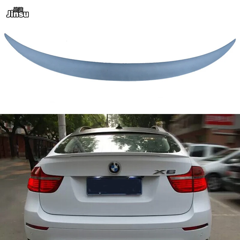 

For BMW X6 35i 40i 50i xDrive 2008-2013 Performance style Fiber glass primer rear trunk spoiler lip E71 P styling back wing