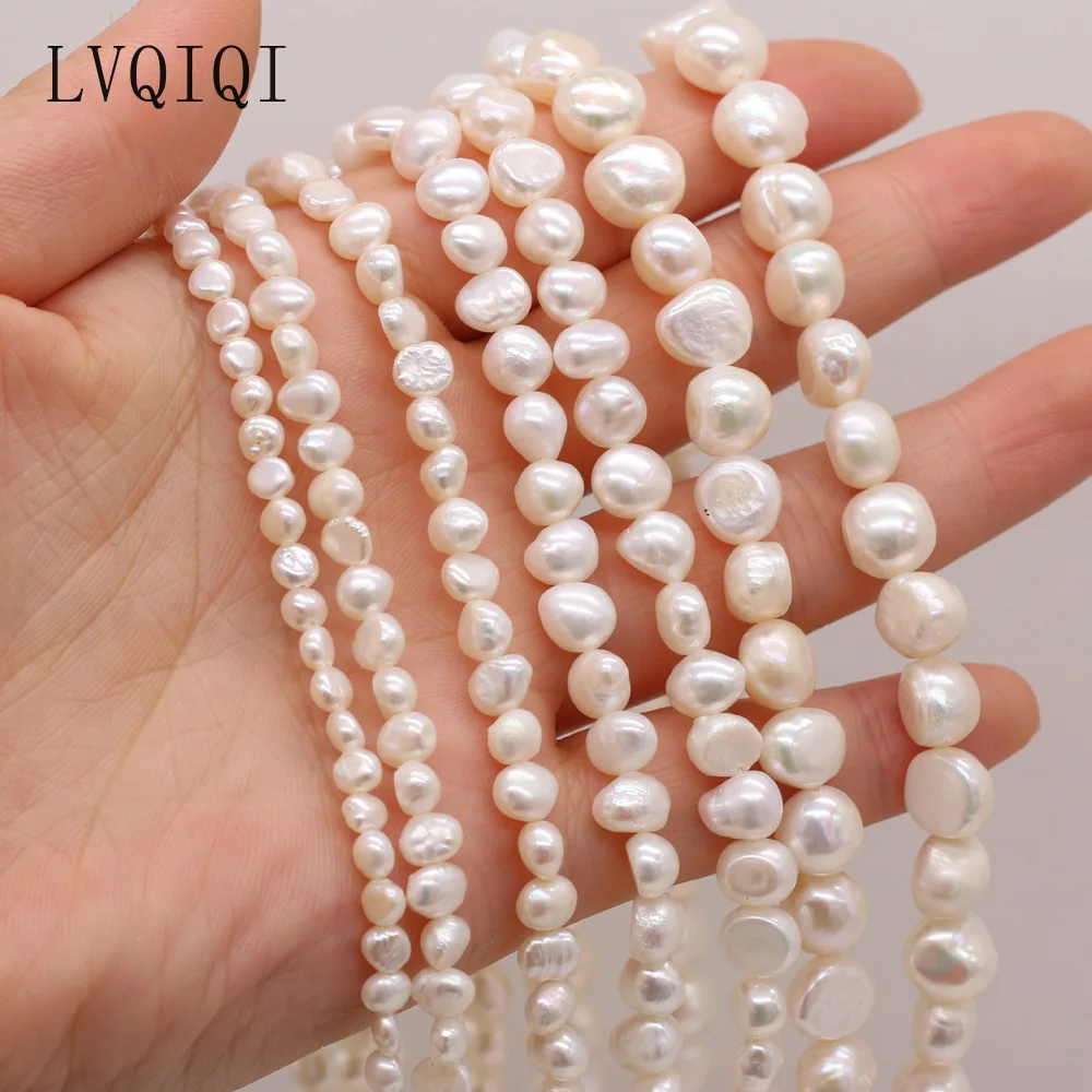 

100% Natural Freshwater Pearl White Irregular Beads Pearls For Jewelry Making Irregular Beads DIY Bracelet Necklace Accessories