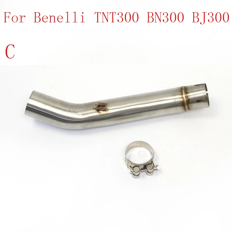 For Benelli 600 TNT600 BN600 BJ600 300 TNT300 BN300 BJ300 Exhaust Motorcycle Link Pipe Middle Tube Escape Moto