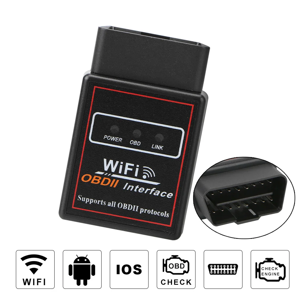 WIFI ELM327 V2.1 OBD2 Code Reader OBDII Scanner Diagnostic Tool ELM 327 OBD 2 Forscan Car Accessories Universal For IOS Android