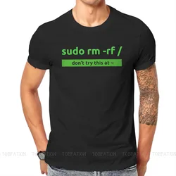 Sudo Programming Command Men TShirt Linux Operating System Tux Penguin Crewneck Tops 100% Cotton T Shirt Humor Gift Idea