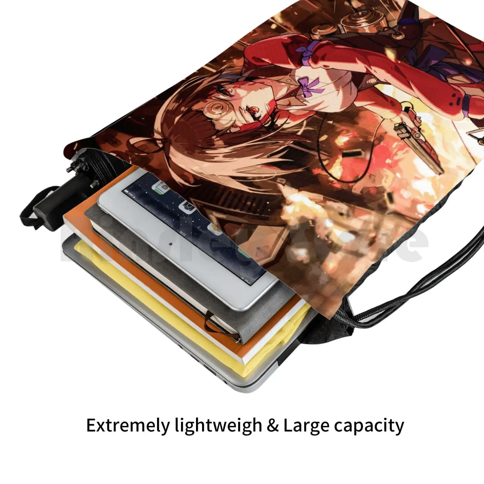 Mochila Mumei-Kabaneri, bolsa con cordón, bolsa de gimnasio para montar, escalar, Kabaneri Mumei, Anime Manga Aimer, lindo combate Kawaii para niñas