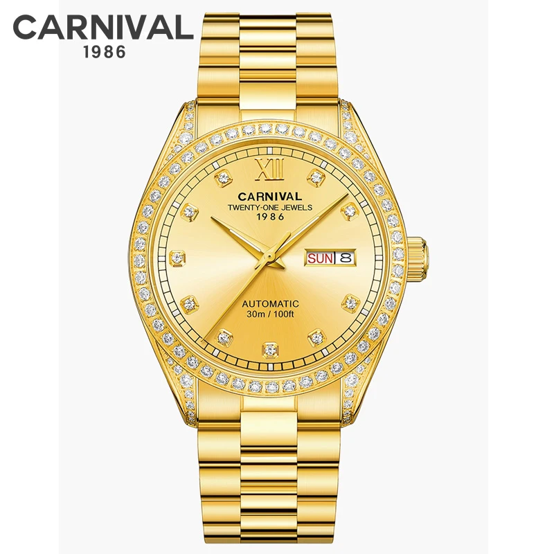 CARNIVAL Sapphire mirror Men Sport Business Watch Top Brand Luxury Automatic Fashion MIYOTA Mechanical Watches Clock