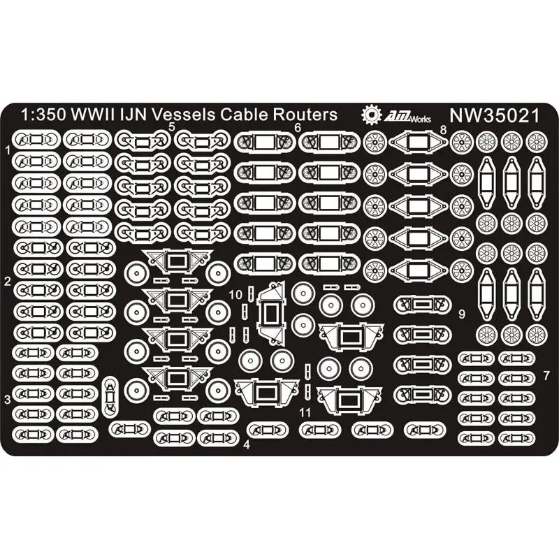 

AM-WORKS NW35021 1/350 WWII IJN Warship cable routers - Upgrade Detail Set