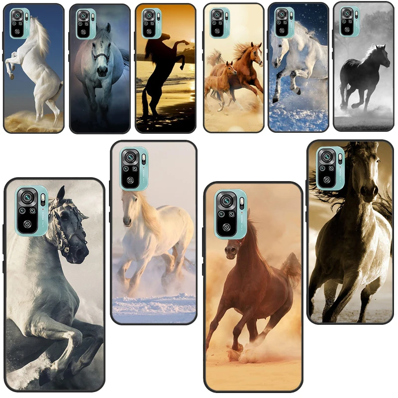 Running animal horse For Xiaomi Redmi Note 9 Pro Note8 8T 9S Note 10 Pro Case For Redmi 9T K40 9 9A 9C Cover