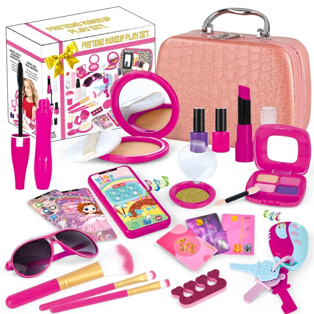 Girl Simulation Makeup Toy Set Children Simulation Cosmetic Toy Set Lipstick Nail Polish Cosmetic Toy Perfect Makeup Toy