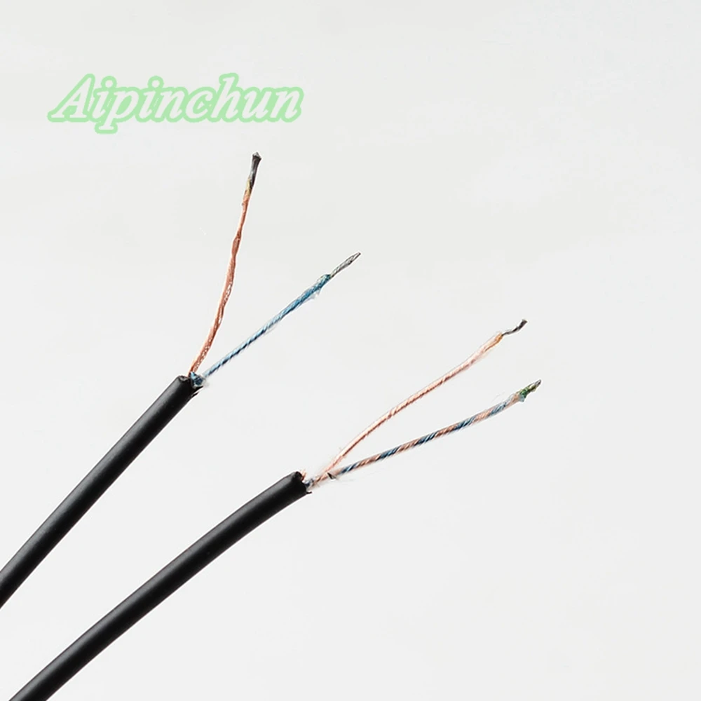 Aipinchun 3,5mm 3-Pole Biegen Jack DIY Kopfhörer TPE Audio Kabel Kopfhörer Reparatur Ersatz Schnur LC-OFC Draht Core schwarz