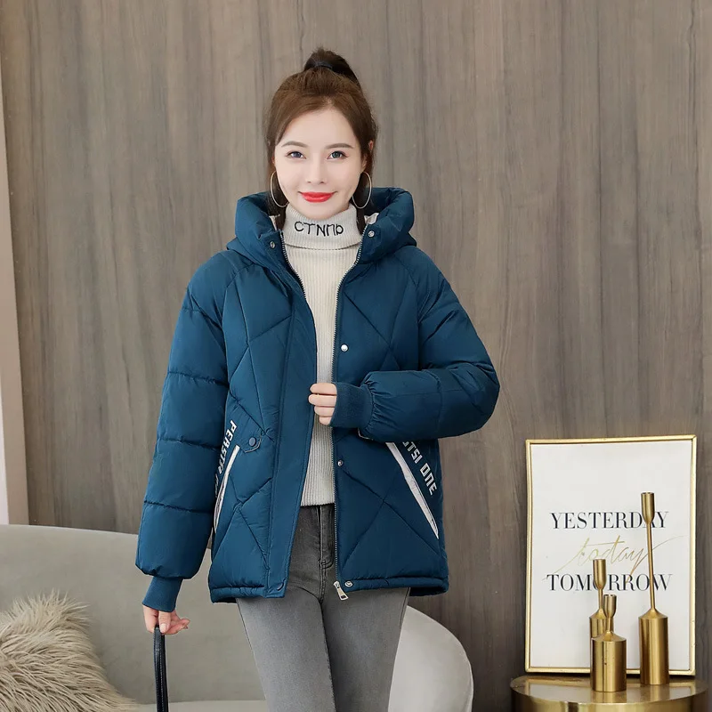 

2020 New Winter Jackets fashion Women's Down cotton Coats Parkas Hooded Cotton Padded Keep Warm Overcoat Feminina Inverno K829