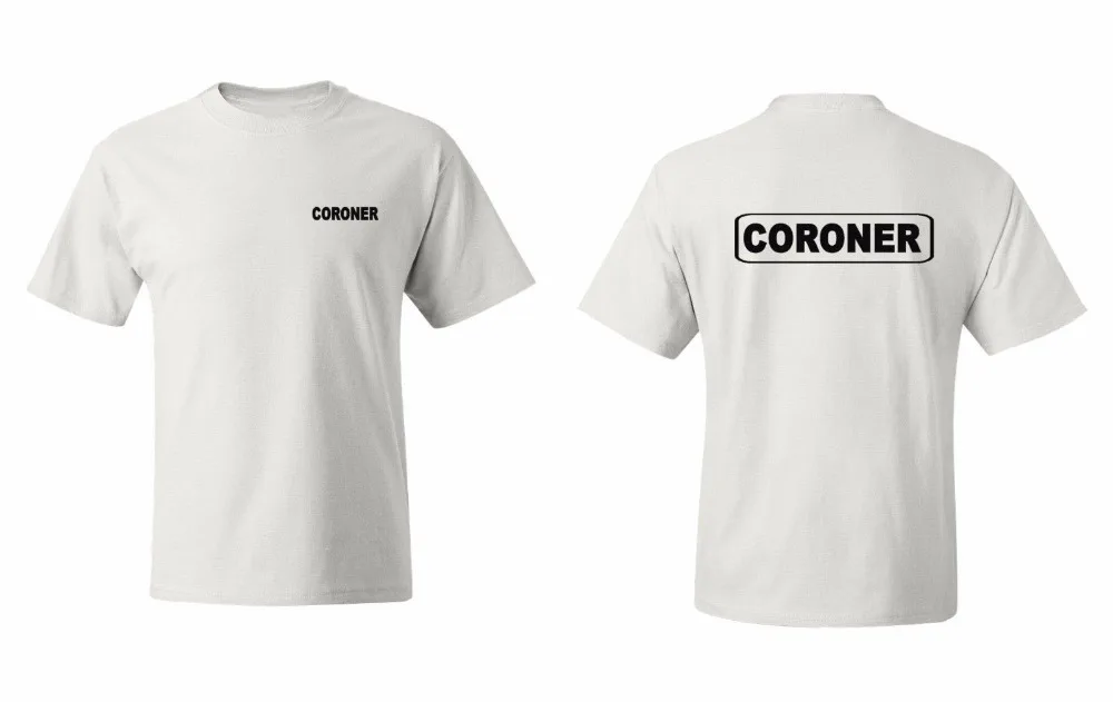 الصيف T قميص س الرقبة موضة عادية عالية الجودة قاضي التحقيق الرسمي إنفاذ القانون الوجهين الرجال تي شيرت #3