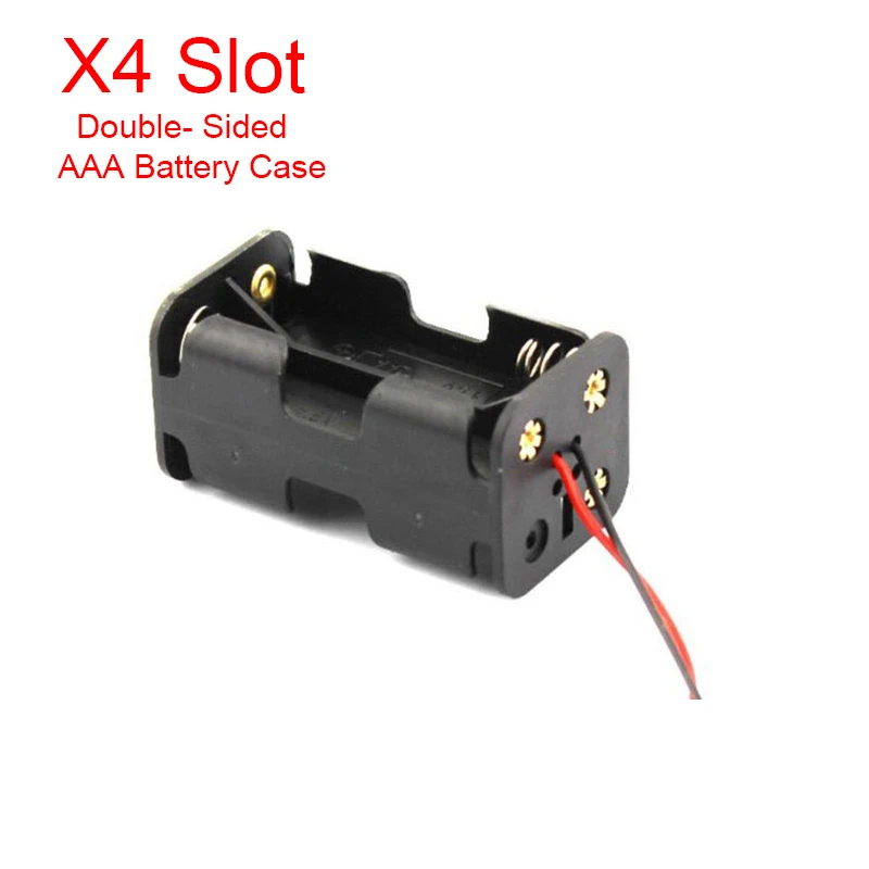 New 1x 2x 3x 4x AAA Battery Box Case Holder With Wire Leads Side By Side Battery Box Connecting Solder For 1-4pcs AAA Batteries