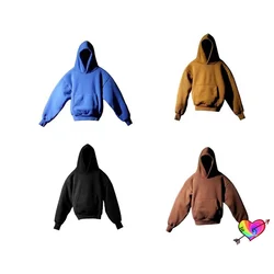 Sudadera con capucha de felpa para hombre y mujer, ropa de 2 telas, temporada 6, 1:1, de alta calidad, color sólido, Kanye West